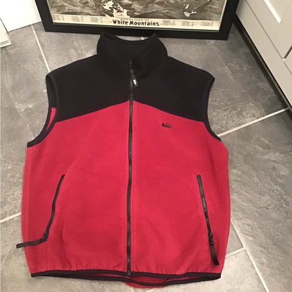 Vintage REI Mens Fleece Vest Size M Zip Up Polartec Retro Mock Neck Outerwearar - Picture 4 of 14